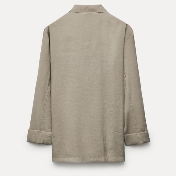 Zara~Minimalist Flowy Crossover Jacket - Picture 2 of 8